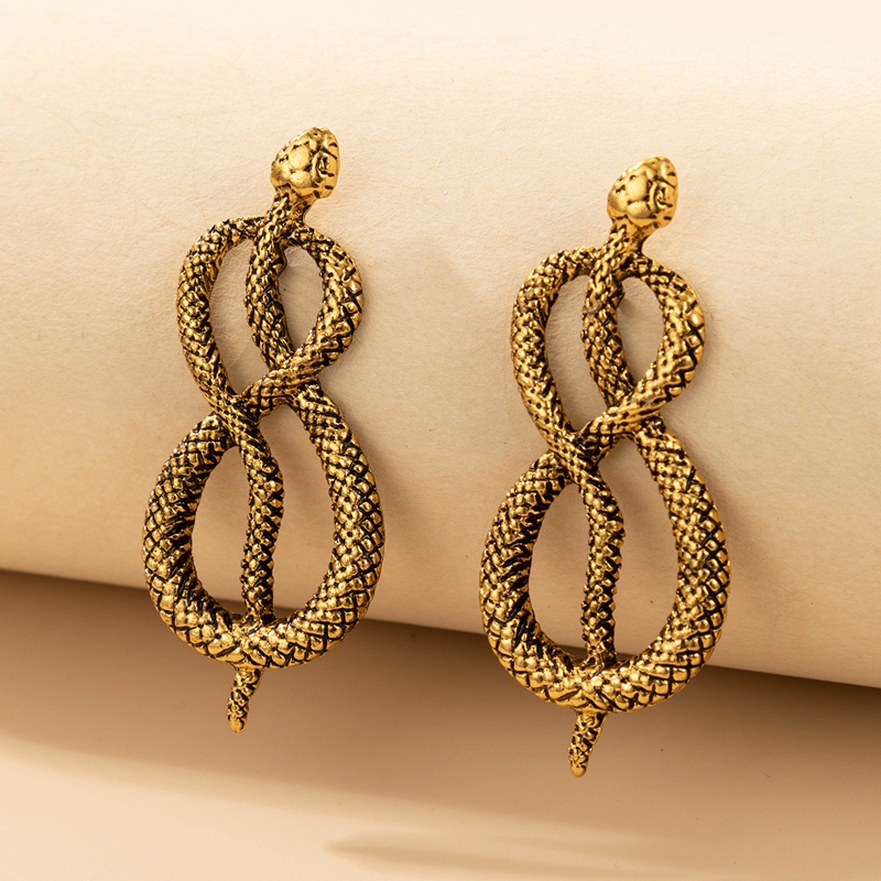 European And American Exaggerated Snake-shaped Earrings display picture 20