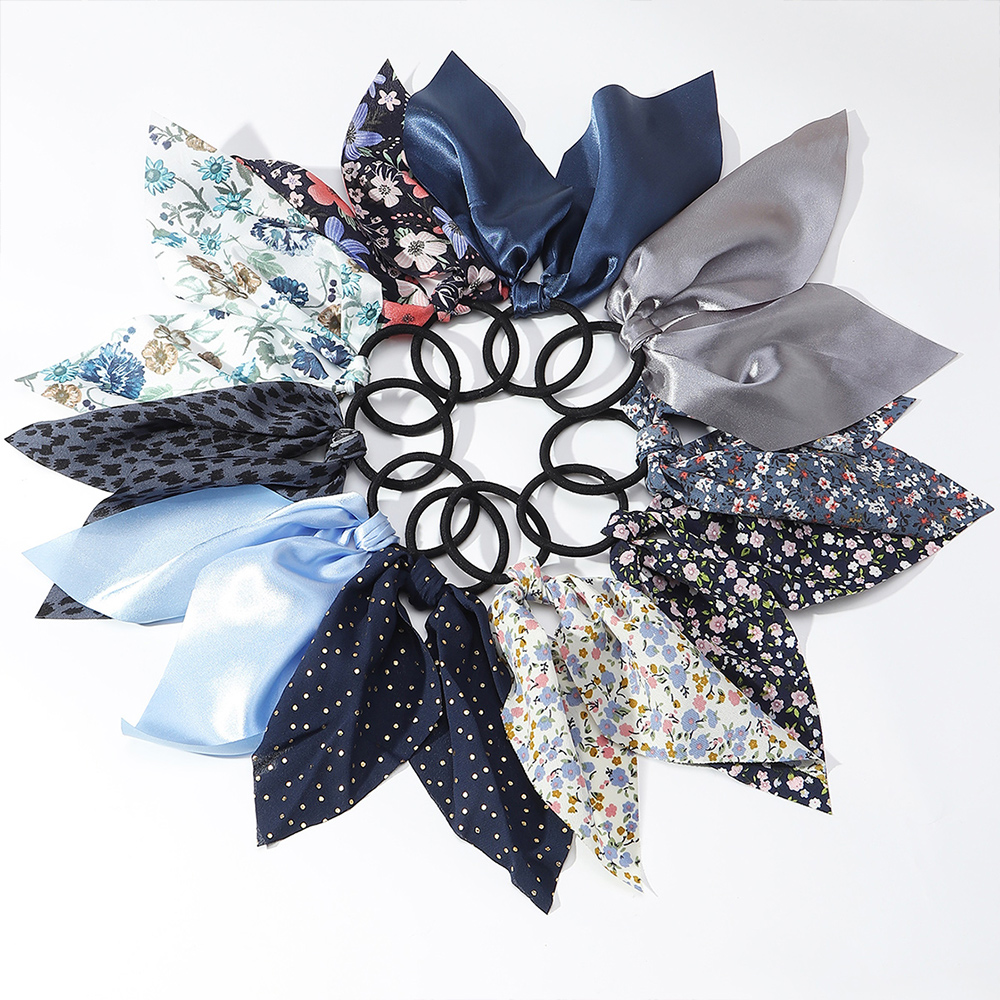 Simple Hair Accessories Floral Bows Head Rope Hair Scrunchies display picture 4