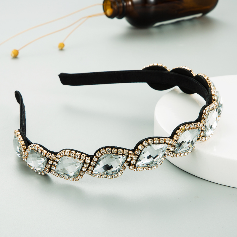 Europäische Und Amerikanische Farbstirnbänder Voller Diamanten-stirnband display picture 5