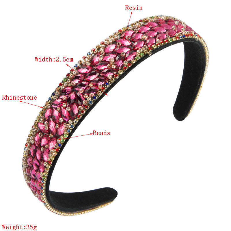 Trendy Headband Color Full Diamond Hairband display picture 1