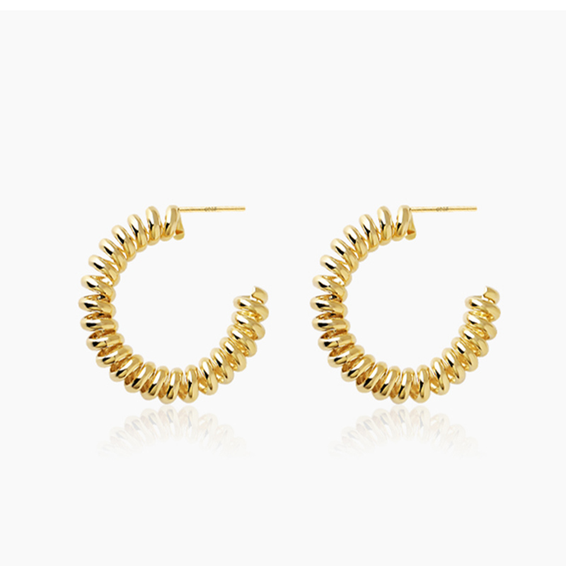 Design Spiral Earrings Female European And American Alloy Earrings display picture 1