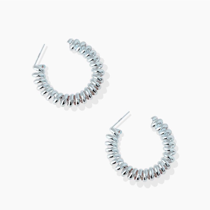 Design Spiral Earrings Female European And American Alloy Earrings display picture 2