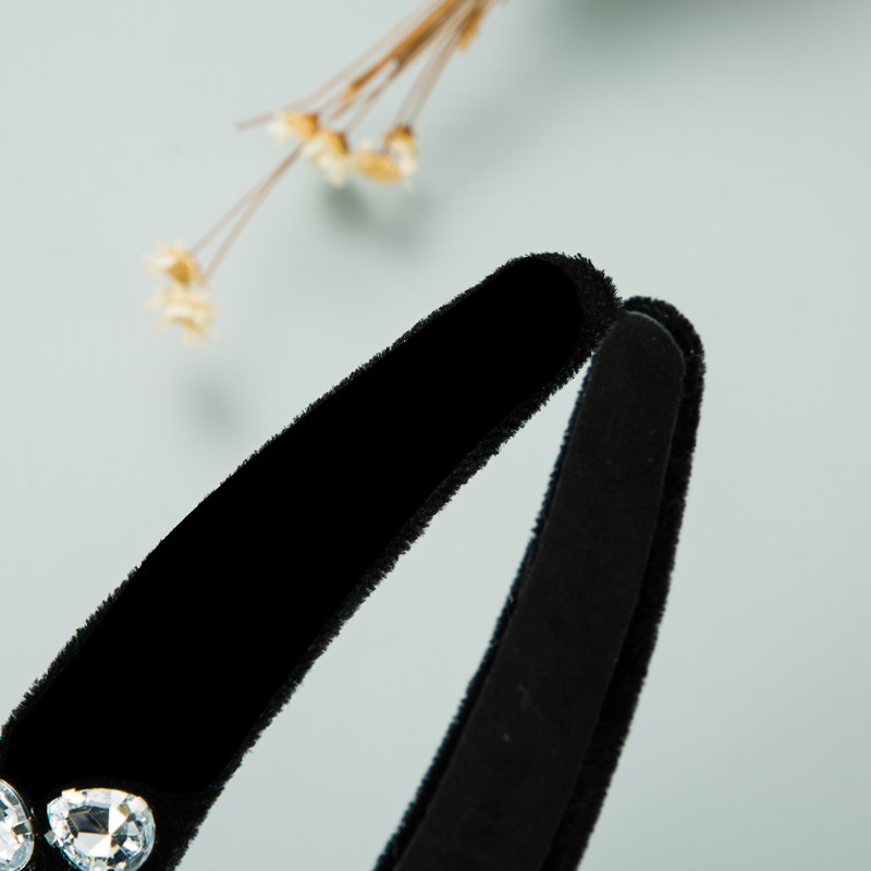 Neues Einfaches Barockes Tropfenförmiges Glasdiamant-stirnband display picture 2