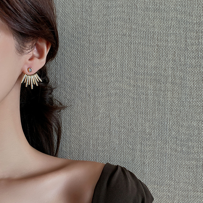 Korean Piercing Fashion Diamonds New Trendy Earrings Women Wholesale display picture 5