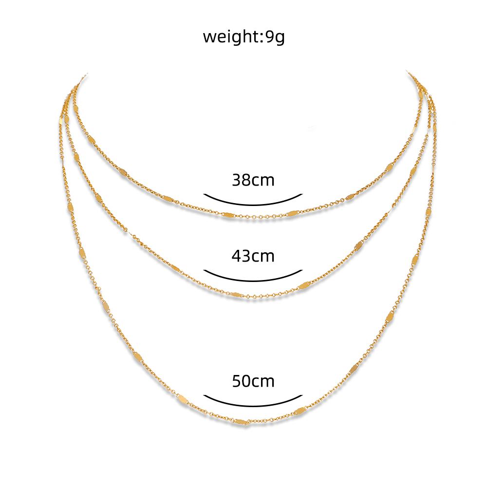 Creative New Ins Style Simple Multi-layered Metal Necklace display picture 1