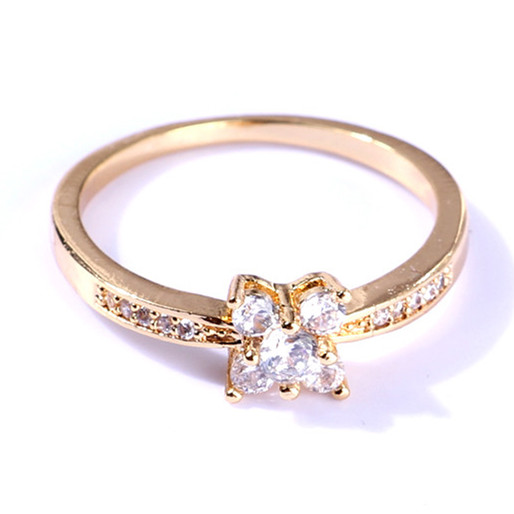 Classic Zircon Real Gold-plated Ring display picture 1