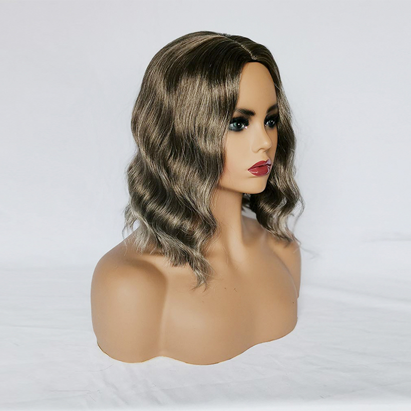 2021 Chemical Fiber Wig Fashion Short Curly Hair Fluffy Highlighting Headgear Wig display picture 4