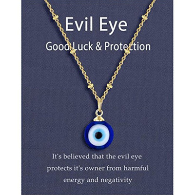 Demon Eyes Turkey Blue Eyes Fashion All-match Sweater Chain display picture 3