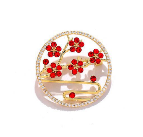 Korea Plum Brooch Trend Personality Brooch Accessories Wild Sweater Suit Pin display picture 2