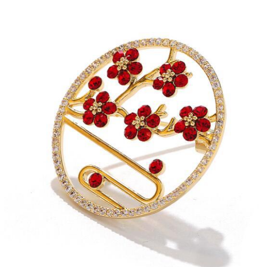 Korea Plum Brooch Trend Personality Brooch Accessories Wild Sweater Suit Pin display picture 4