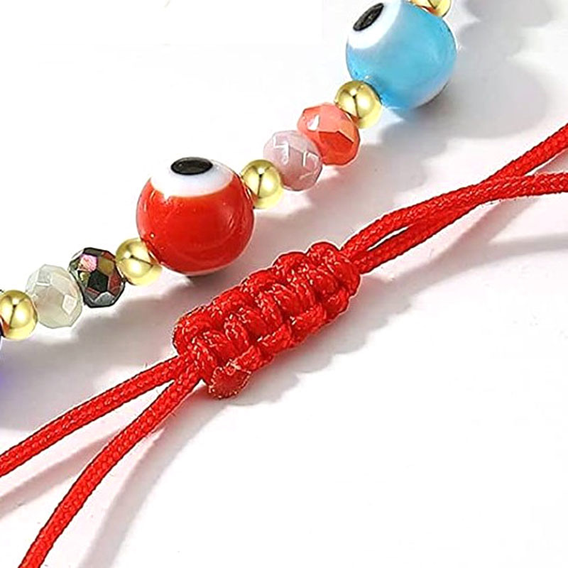 Pulsera De Moda Con Cordón Ajustable De Ojo De Demonio De Cristal Creativo De Color display picture 1