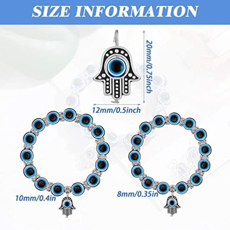 Blue Turkish Devil Eyelid Rope Glass Bracelet Fashion All-match Eye Bracelet display picture 2