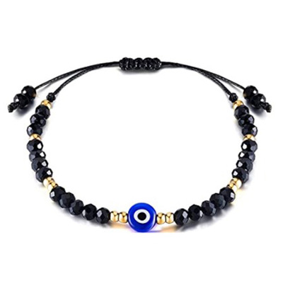 Blue Turkish Devil Eyelid Rope Glass Bracelet Fashion All-match Eye Bracelet display picture 5