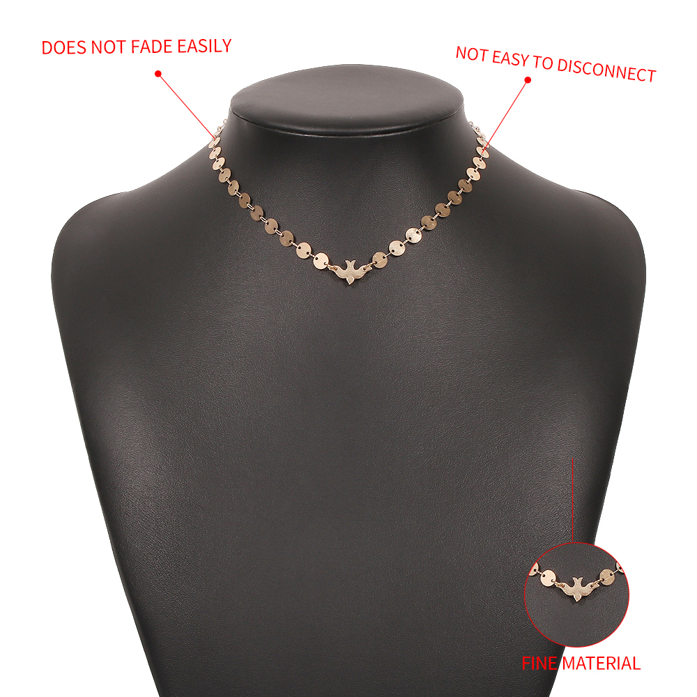 Mode Persönlichkeit Pailletten Halskette display picture 2