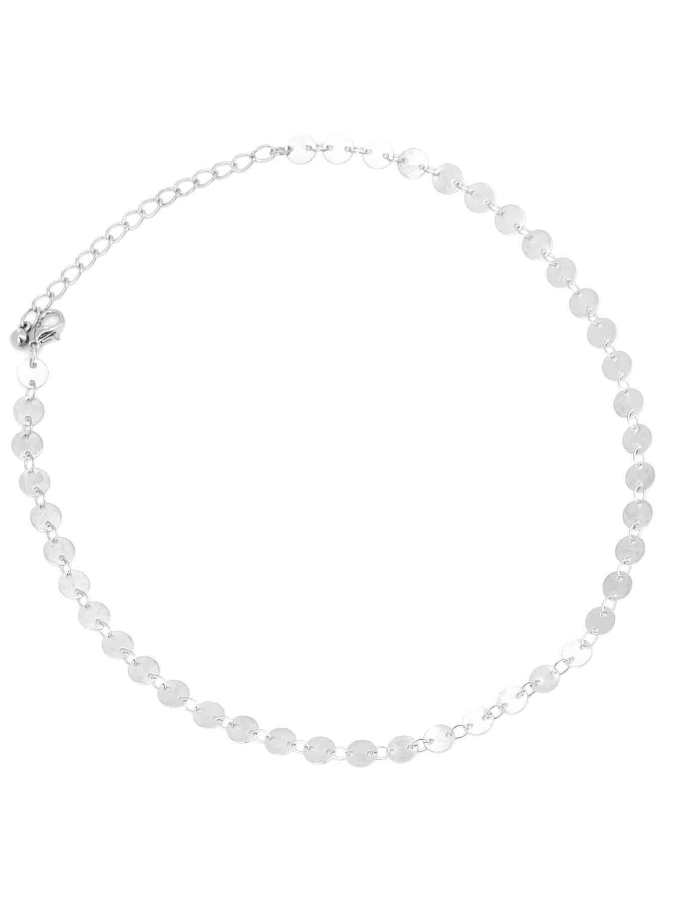 Mode Einfache Schmuck Geometrische Kreis Halskette Strass Quaste Mond Anhänger Halskette display picture 10