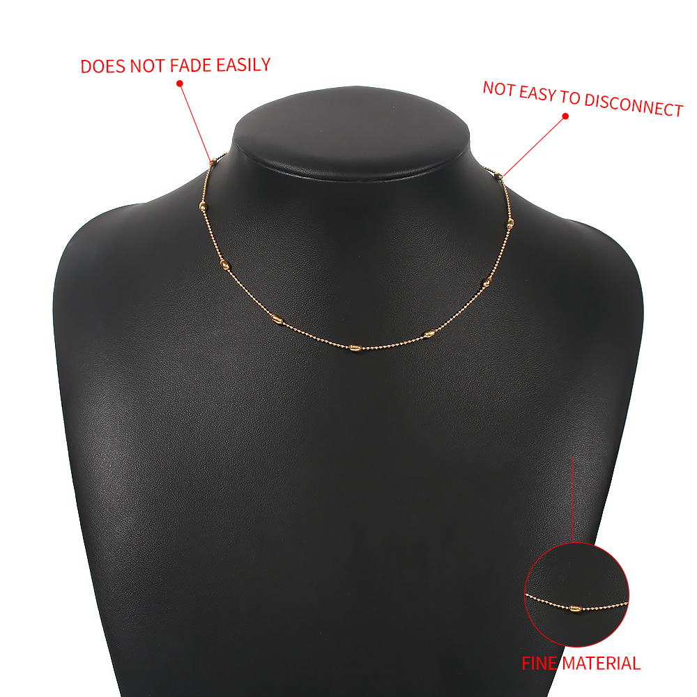 Simple Niche Geometric Splicing Beads Chain Necklace display picture 2