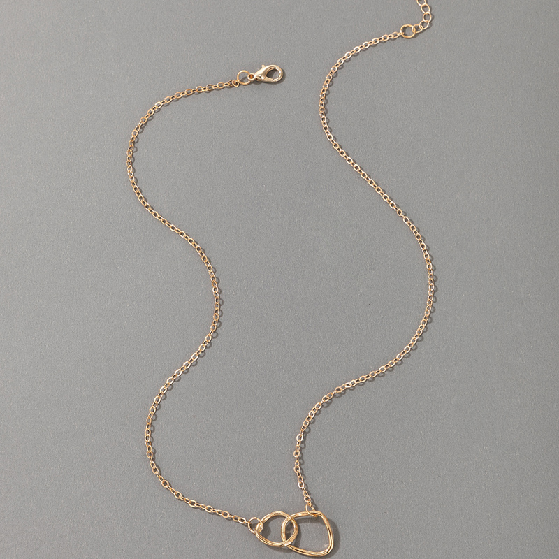 Einfache Europäische Und Amerikanische Halskette Mit Geometrischem Schnallenanhänger Aus Silber display picture 12