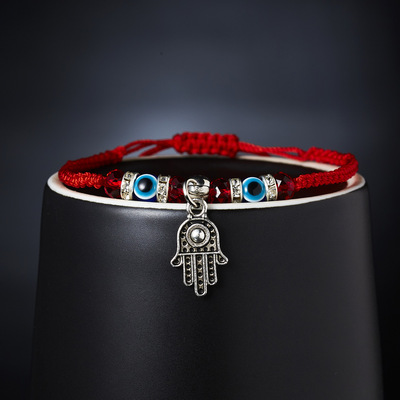 New Blue Eye Bracelet Evil Eye Red Rope Braided Adjustable Bracelet Wholesale display picture 11