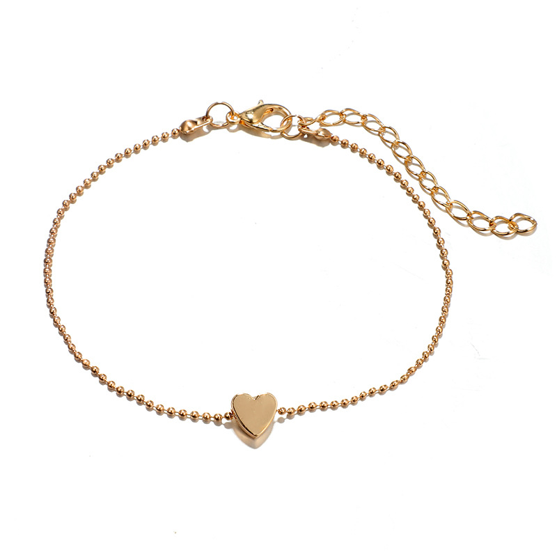 New Jewelry Fashion Geometric Peach Heart Hollow Lotus Flower Bracelet Anklet display picture 9