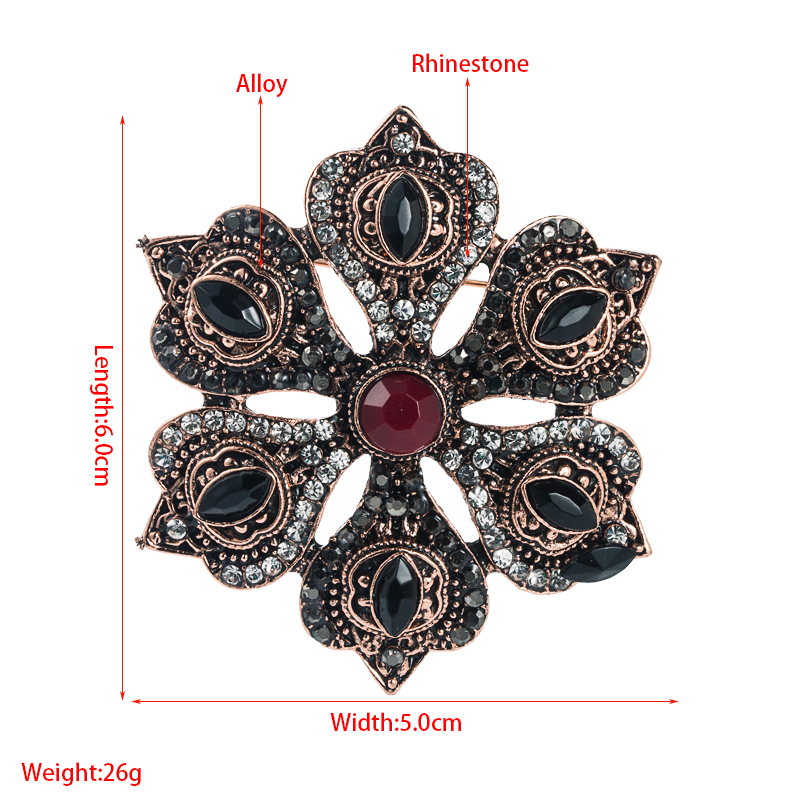 European And American Fashion Baroque Palace Retro Brooch Hollow Badge Corsage display picture 1