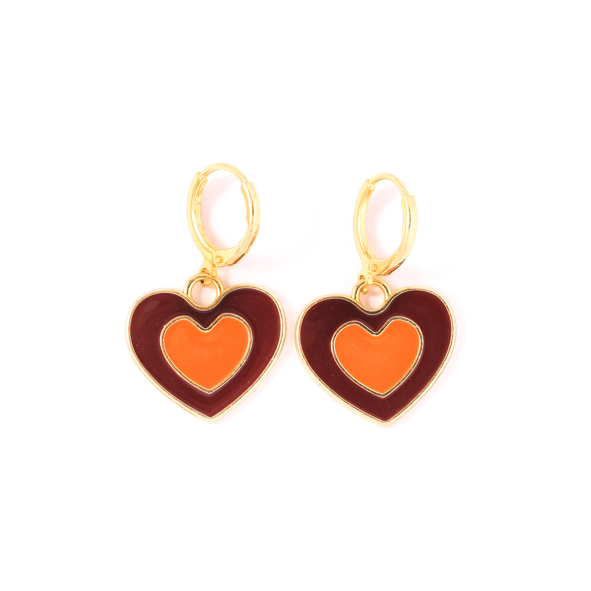 Texture Drop Oil Red Love Fashion Winter Retro Simple Wild Earrings display picture 6