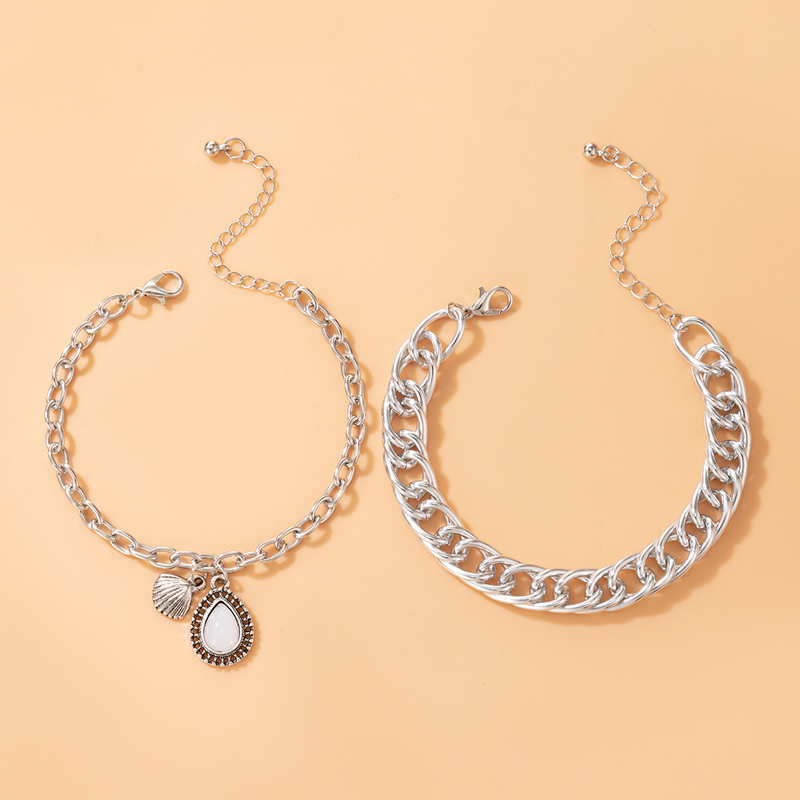Ethinic Retro Imitation Gemstone Inlaid Multi-layer Couple Friendship Bracelet display picture 3