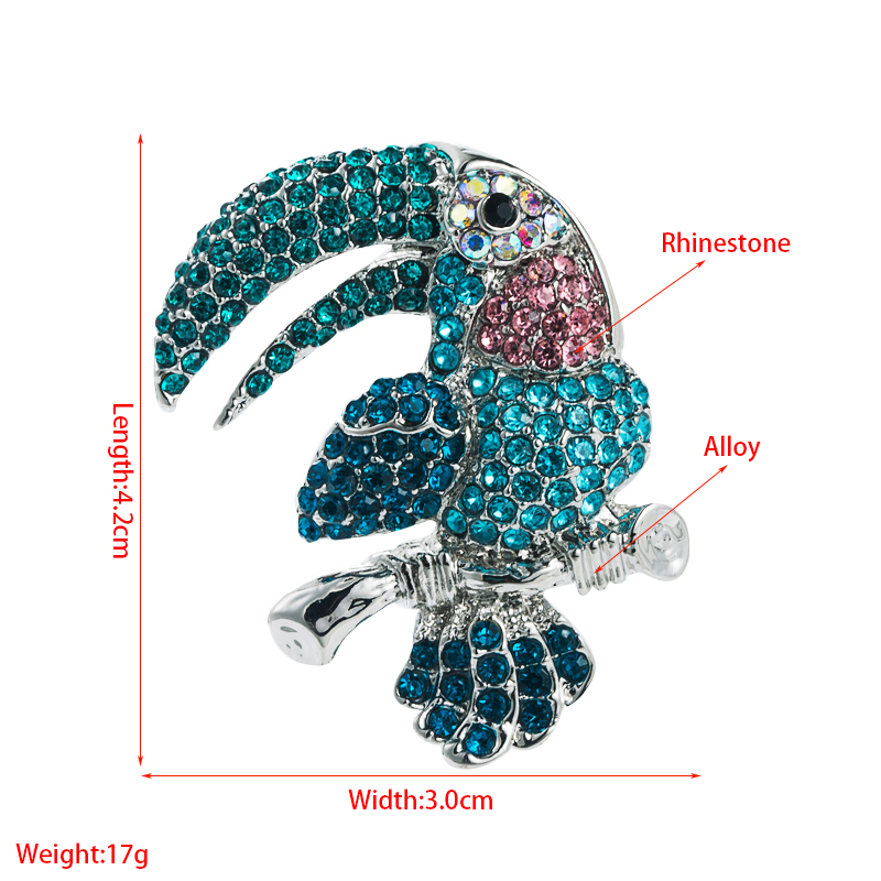 New Fashion Personality Long-beaked Bird Shape Clothing Accessories Brooch Wholesale display picture 1