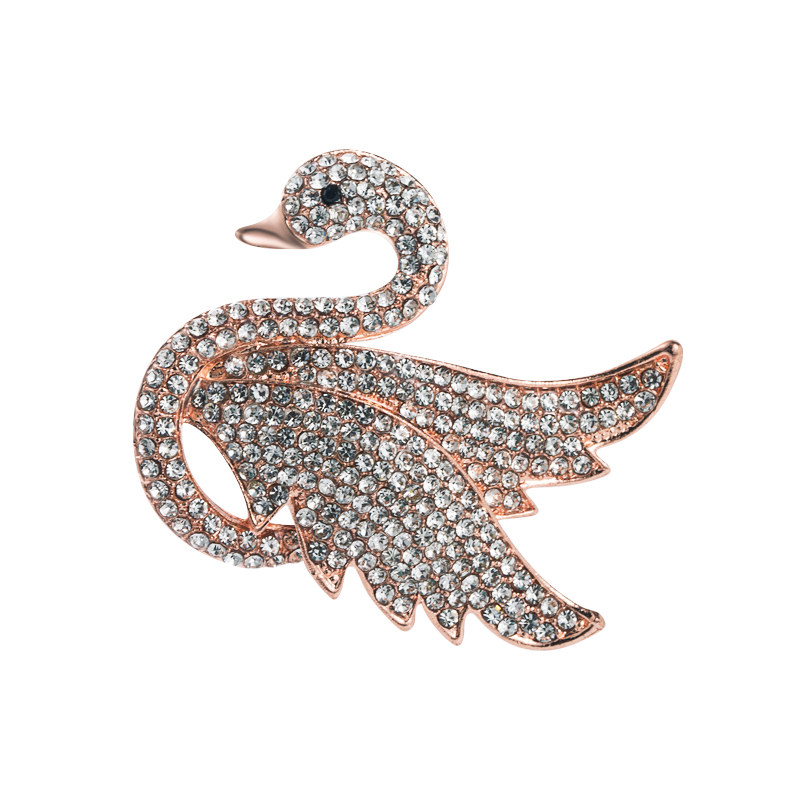 Fashionable Full Of Diamonds Inlaid Swan Brooch Accessories Clothing Brooch Accessories display picture 6
