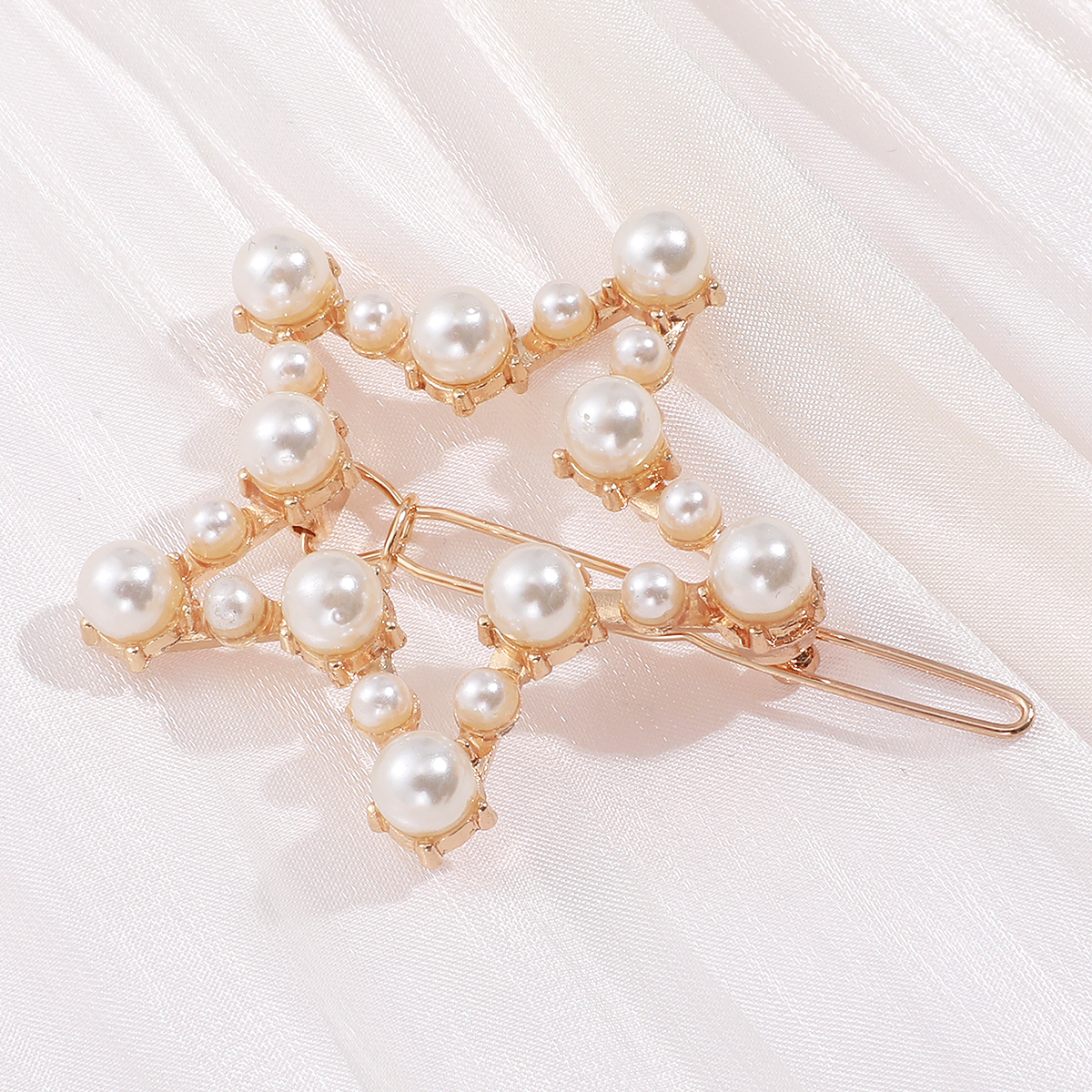 Star Shape Metal Inlaid Pearl Pearl Hairpin Hair Accessories display picture 6