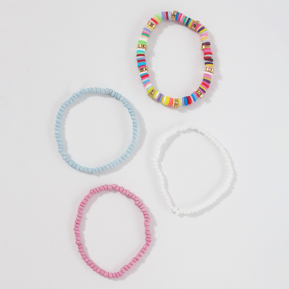 Simple Color Beads Simple Retro Bracelet Set display picture 4