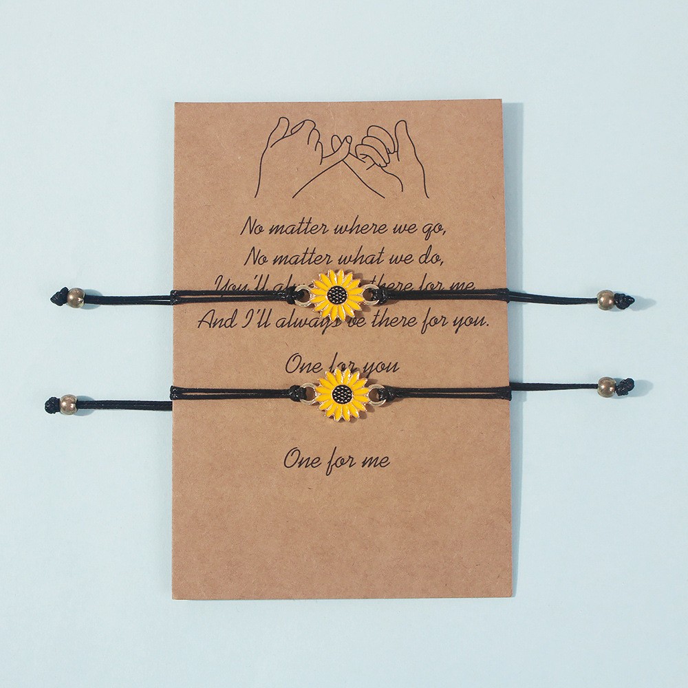 Ensemble De Bracelets De Fleurs De Soleil Créatif Pour Couple D&#39;amitié display picture 3