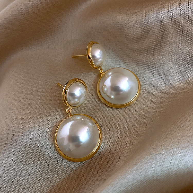 Pendientes Colgantes De Perlas Redondas display picture 7