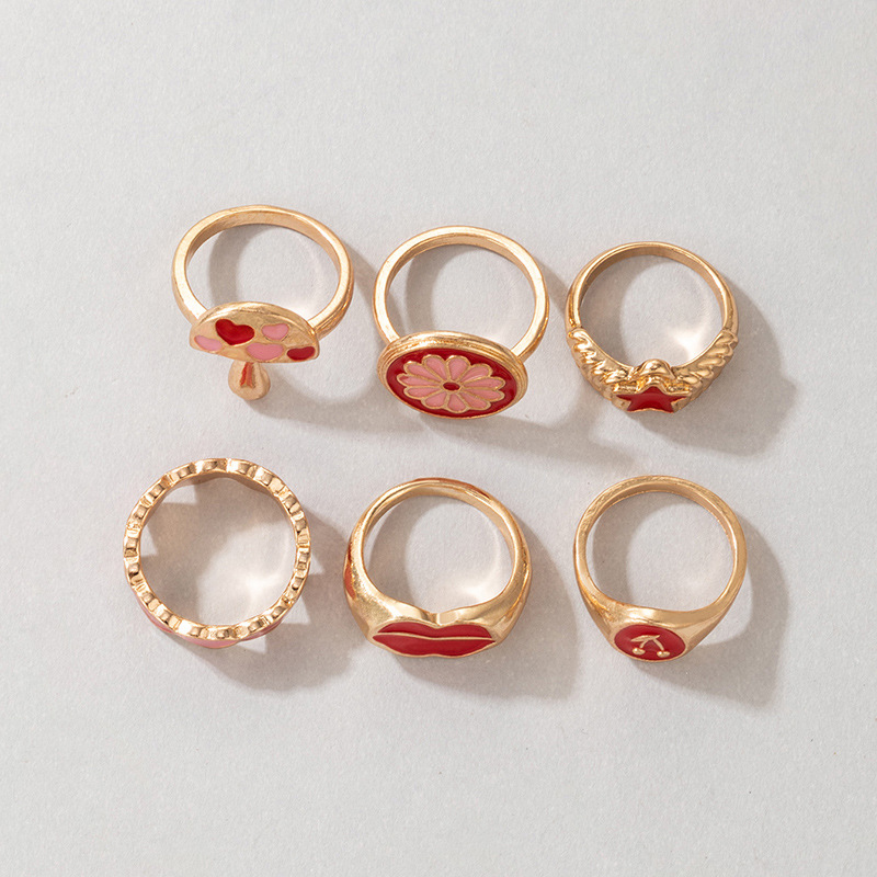 Retro Simple Circle Resin Fashion Popular Color Lady Joint Ring display picture 22
