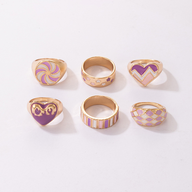 Retro Simple Circle Resin Fashion Popular Color Lady Joint Ring display picture 46