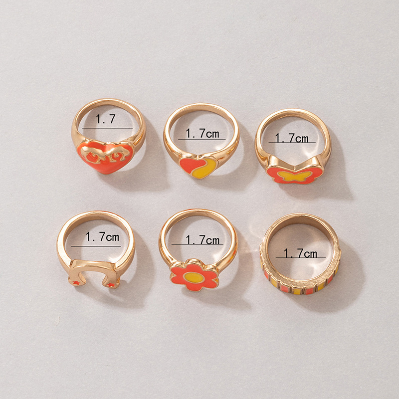 Retro Simple Circle Resin Fashion Popular Color Lady Joint Ring display picture 47