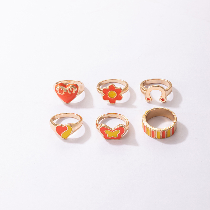 Retro Simple Circle Resin Fashion Popular Color Lady Joint Ring display picture 54
