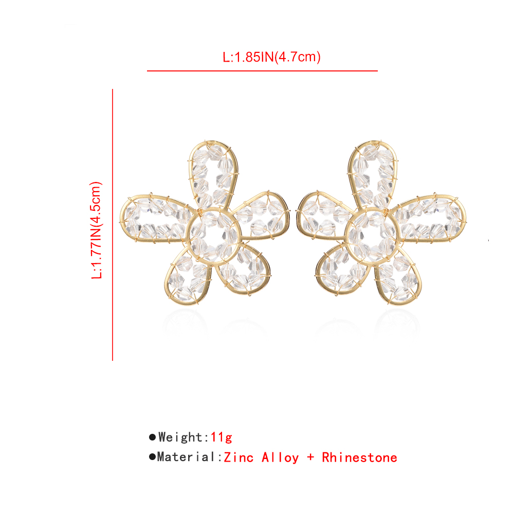 Fashion Flower Alloy Earrings Wholesale Jewelry display picture 1