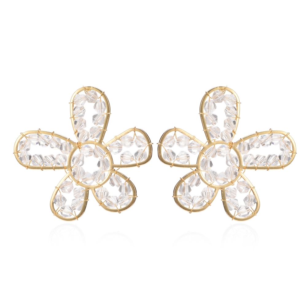 Fashion Flower Alloy Earrings Wholesale Jewelry display picture 4