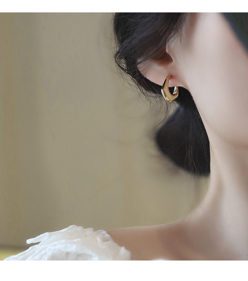Geometric Earrings 2021 New Trendy Fashion Copper Earrings display picture 3