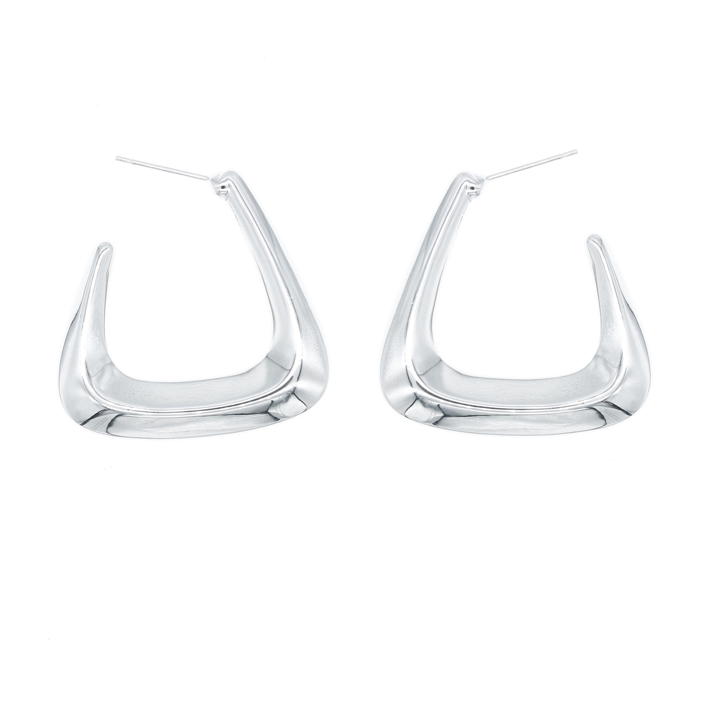 Boucles D&#39;oreilles De Personnalité De Niche En Forme De C Irrégulier En Métal Minimaliste Européen Et Américain display picture 5