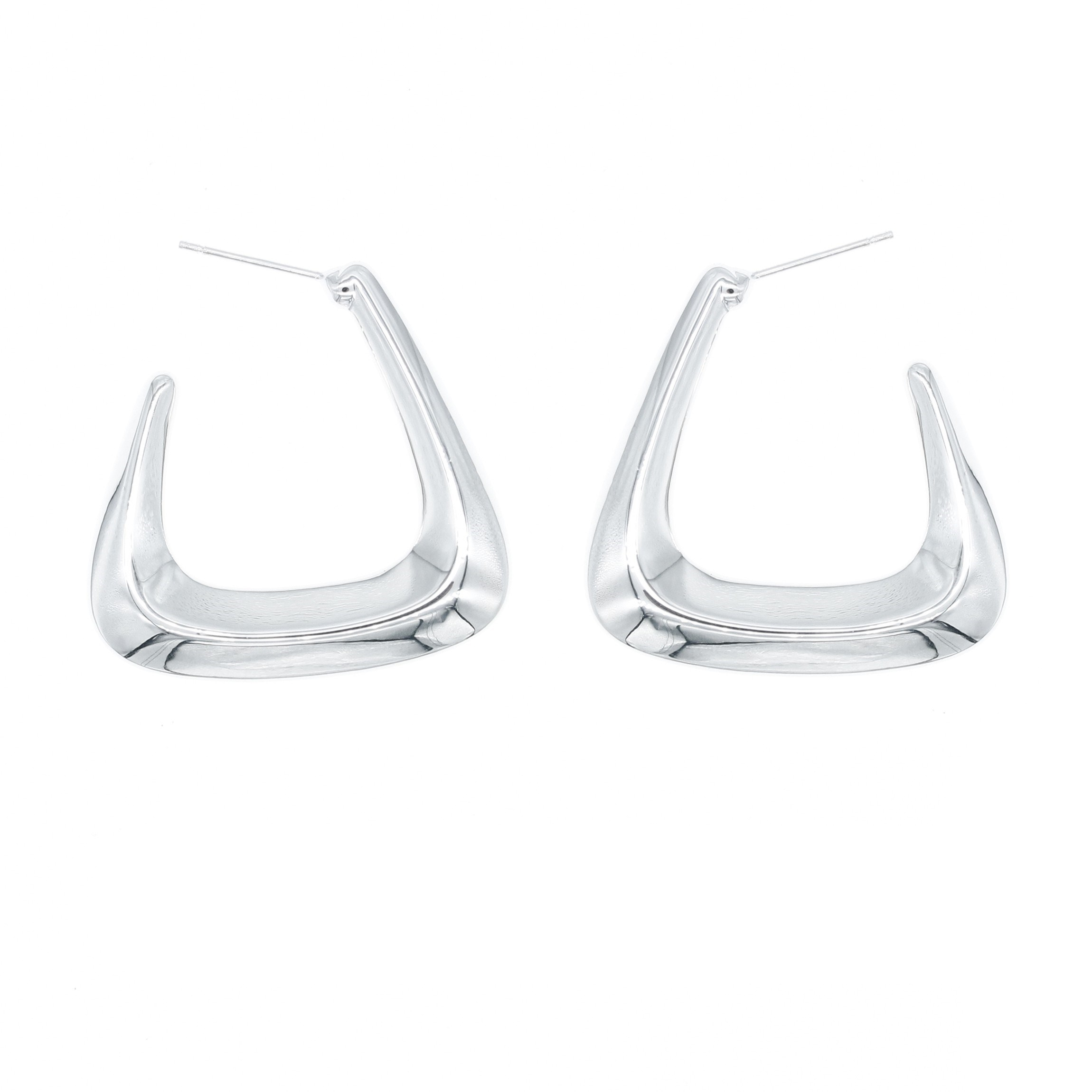European And American Minimalist Metal Irregular C-shaped Niche Personality Earrings display picture 5