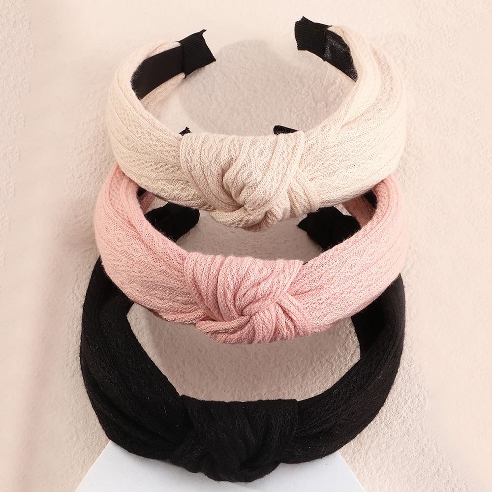 European And American New Style Wide-brimmed Fabric Hair Accessories Knotted Headband display picture 1
