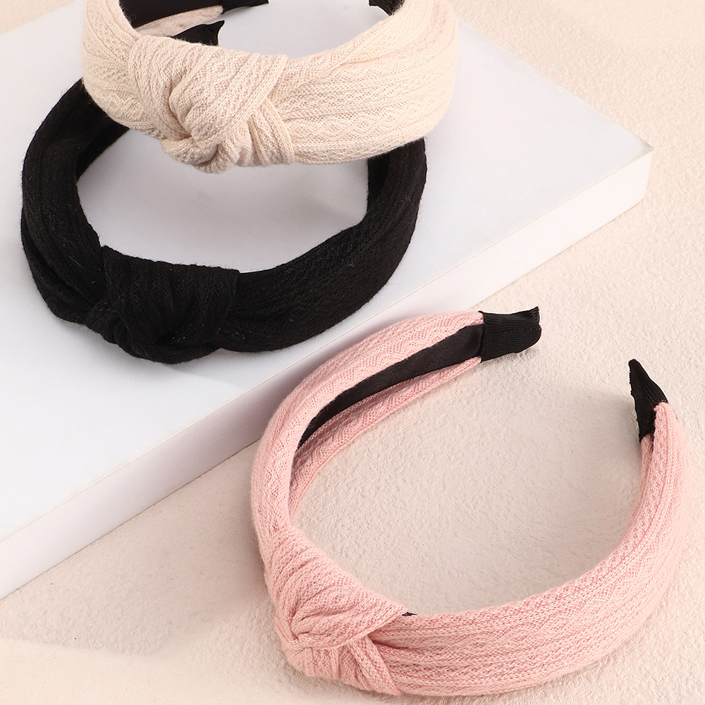European And American New Style Wide-brimmed Fabric Hair Accessories Knotted Headband display picture 2