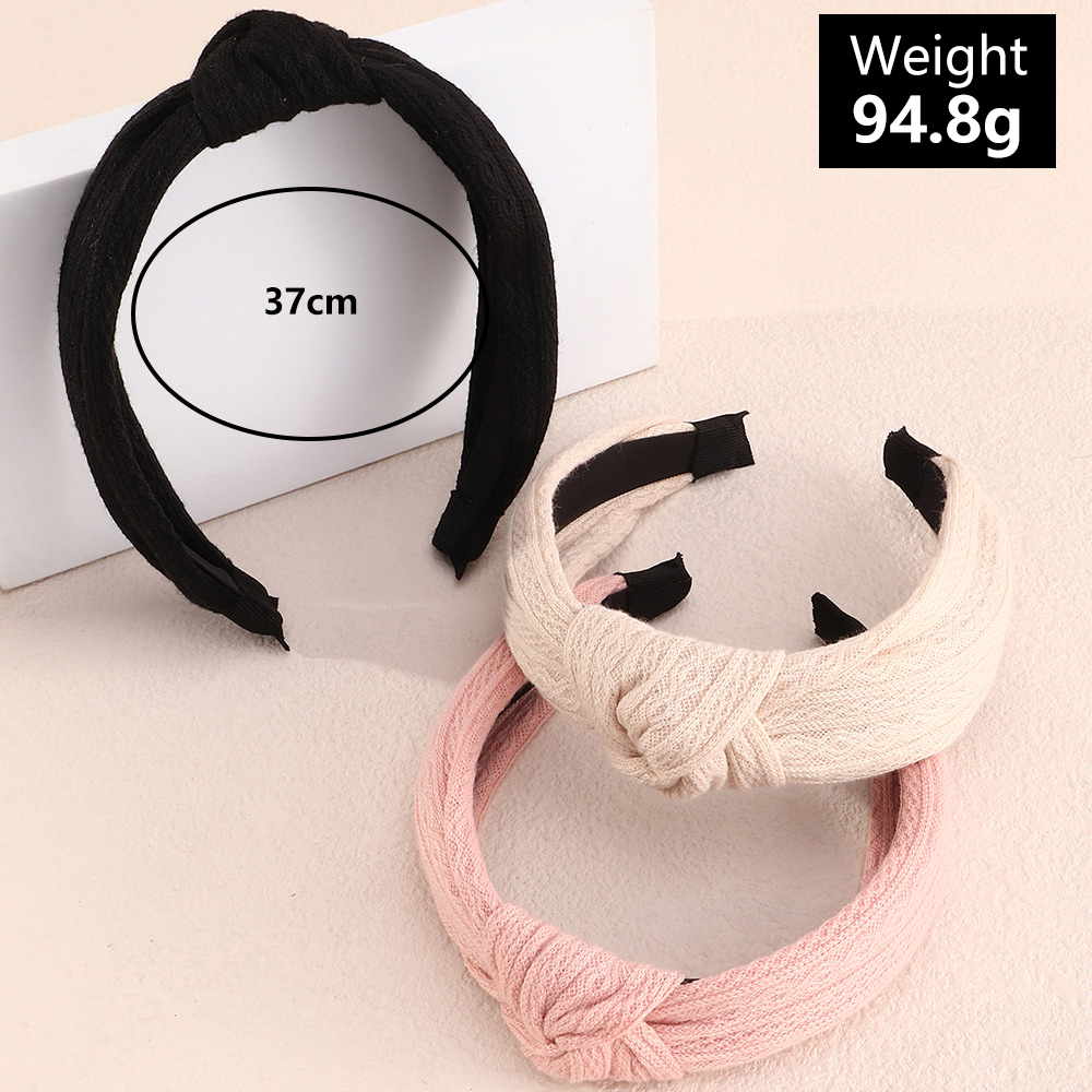 European And American New Style Wide-brimmed Fabric Hair Accessories Knotted Headband display picture 4