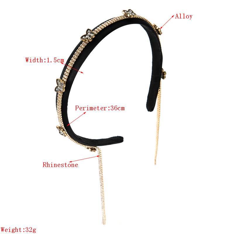 Baroque Tassel Long Clip Simplerhinestone Headband display picture 1