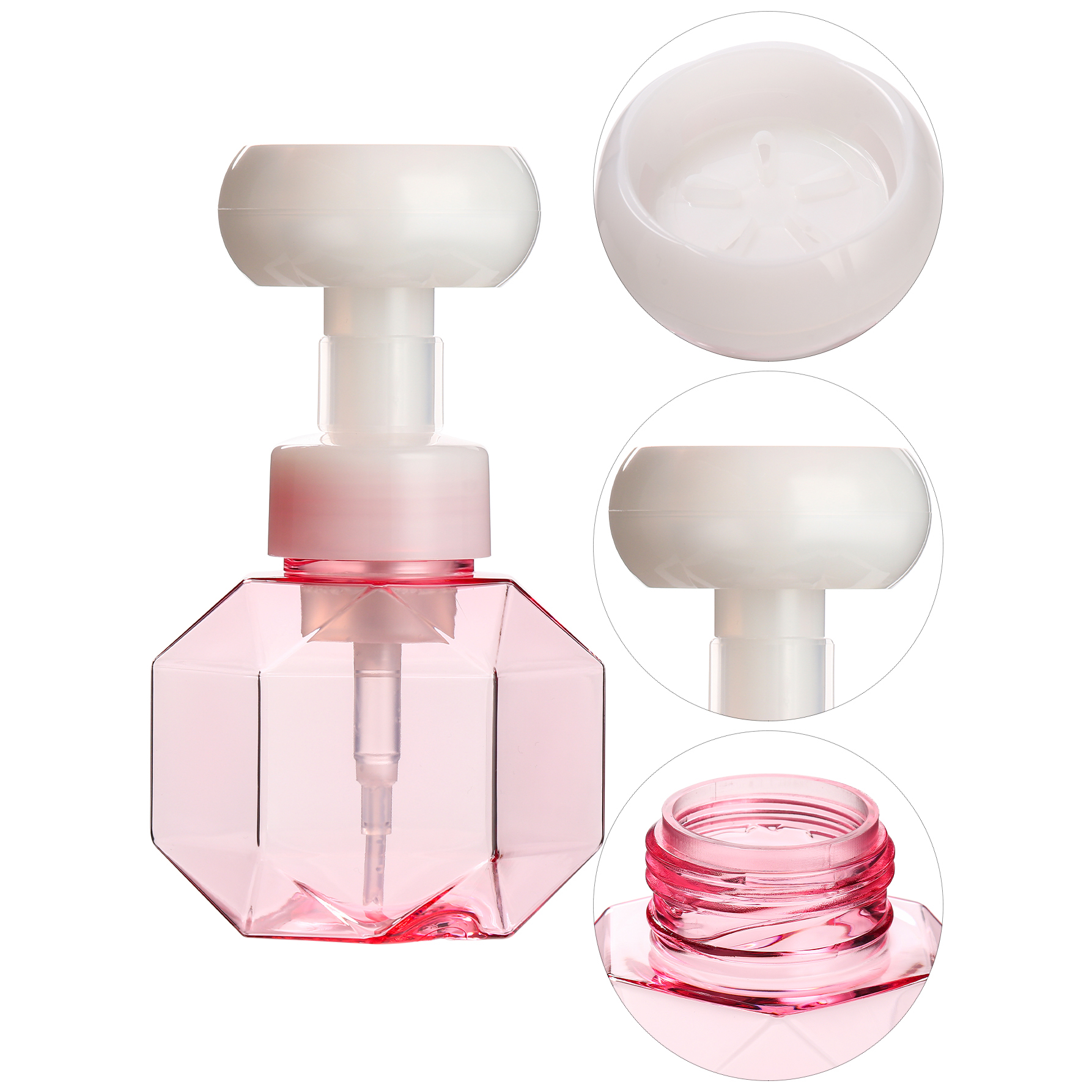 300ml Plastic Bottle Flower-shaped Bubble Hand Soap Bottle Cosmetic Dispensing Foam Bottle display picture 1