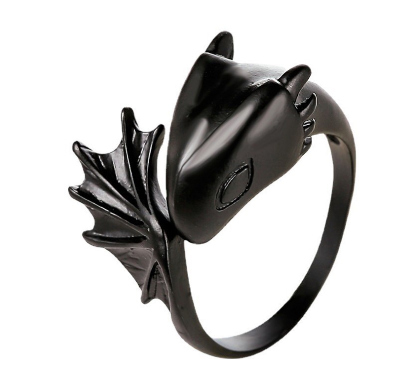 Metal Black Wrapped Animal Rings Alloy Ring display picture 2