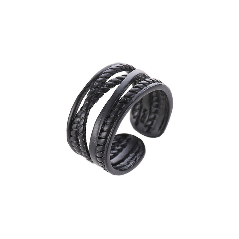 Metal Black Wrapped Animal Rings Alloy Ring display picture 5