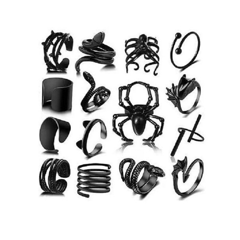 Metal Black Wrapped Animal Rings Alloy Ring display picture 8