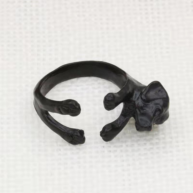 Metal Black Wrapped Animal Rings Alloy Ring display picture 10